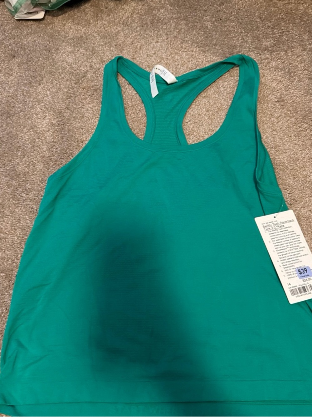 lululemon athletica Teal Racerback Tank